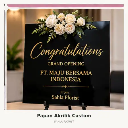 Papan Bunga Akrilik Malinau